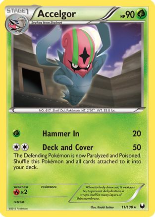 Accelgor 011  - Reverse Holofoil Dark Explorers - Rare