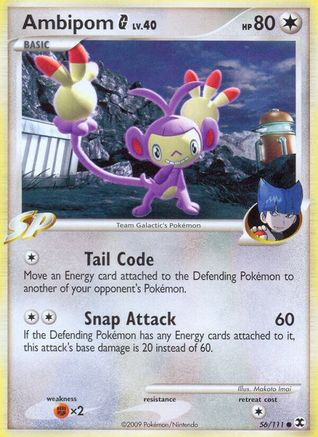 Ambipom G 056  - Reverse Holofoil Rising Rivals - Common