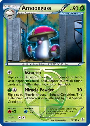 Amoonguss (Team Plasma) 013  - Reverse Holofoil Plasma Storm - Uncommon