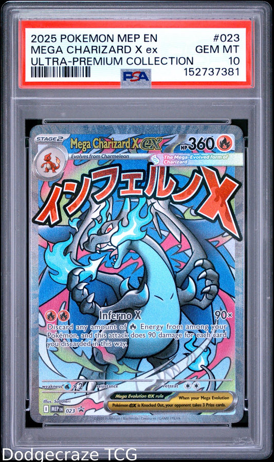 2025 Pokemon Mega Charizard X EX Ultra Premium Collection 023 PSA 10