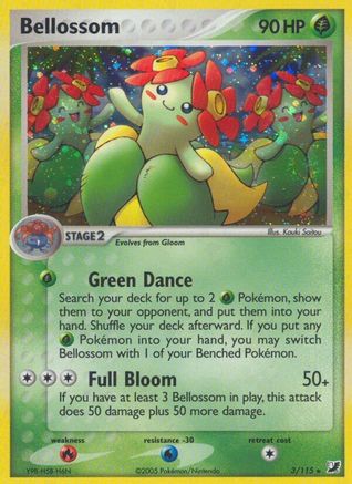 Bellossom 003  - Reverse Holofoil Unseen Forces - Holo Rare