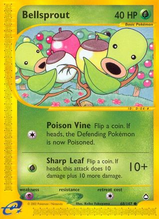Bellsprout (68) 068  - Reverse Holofoil Aquapolis - Common