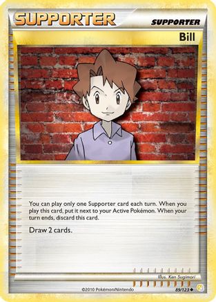 Bill 089  - Reverse Holofoil HeartGold SoulSilver - Uncommon