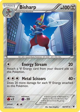 Bisharp (82) 082  - Reverse Holofoil Noble Victories - Holo Rare