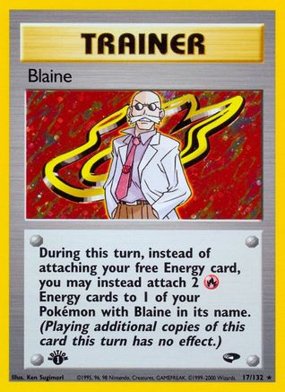 Blaine (17) 017/132  - Unlimited Holofoil Gym Challenge - Holo Rare