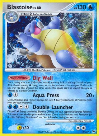 Blastoise 002/127  - Reverse Holofoil Platinum - Holo Rare