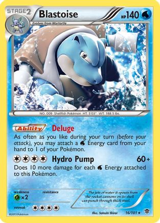 Blastoise 016/101  - Reverse Holofoil Plasma Blast - Holo Rare