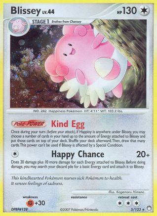 Blissey 005/123  - Holofoil Mysterious Treasures - Holo Rare