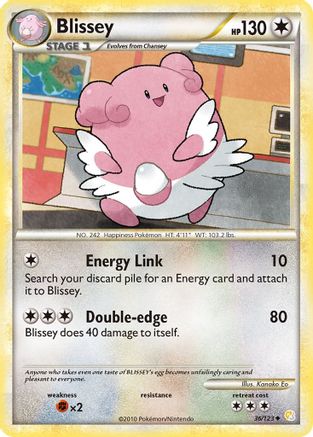 Blissey 036  - Reverse Holofoil HeartGold SoulSilver - Uncommon