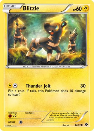 Blitzle 047  - Reverse Holofoil Next Destinies - Common