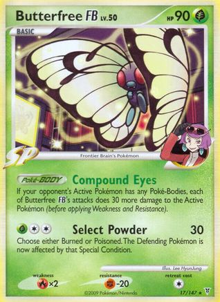 Butterfree FB 017  - Reverse Holofoil Supreme Victors - Rare