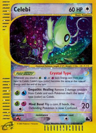 Celebi 145  - Holofoil Skyridge - Secret Rare