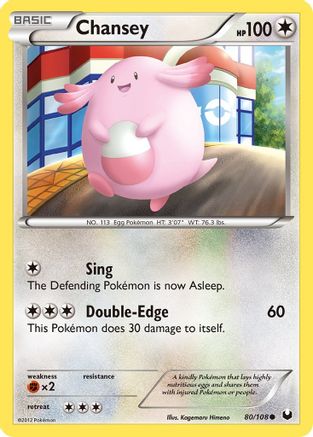 Chansey (80) 080  - Reverse Holofoil Dark Explorers - Common