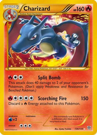 Charizard 136  - Holofoil Plasma Storm - Secret Rare