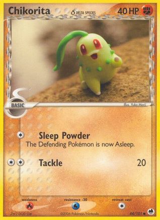 Chikorita (Delta Species) 044/101  - Reverse Holofoil Dragon Frontiers - Common