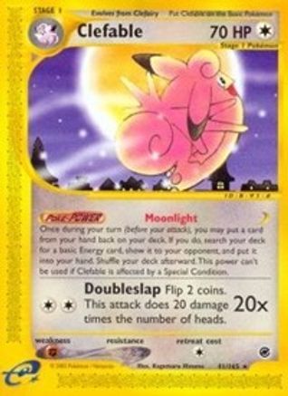 Clefable (41) 041/165  - Reverse Holofoil Expedition - Rare