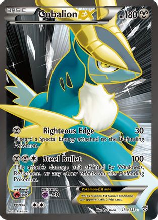Cobalion EX (133 Full Art) 133  - Holofoil Plasma Storm - Ultra Rare