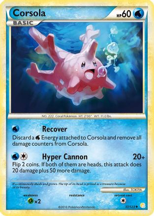 Corsola 037  HeartGold SoulSilver - Uncommon