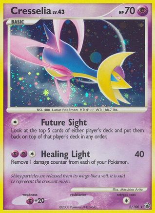 Cresselia 002  - Reverse Holofoil Majestic Dawn - Holo Rare