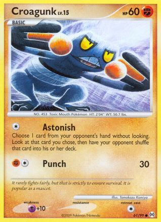 Croagunk 061/99  - Reverse Holofoil Arceus - Common