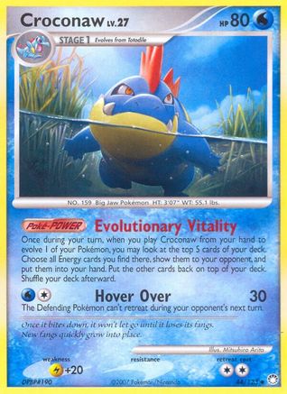Croconaw 044/123  - Reverse Holofoil Mysterious Treasures - Uncommon