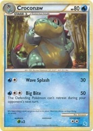 Croconaw (#13) 013  HGSS Trainer Kit Gyarados & Raichu - Common