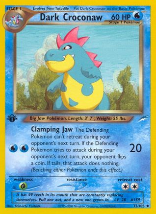 Dark Croconaw 032/105  - Unlimited Neo Destiny - Uncommon