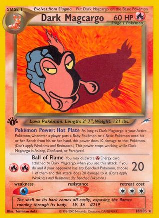 Dark Magcargo 018/105  - 1st Edition Neo Destiny - Rare