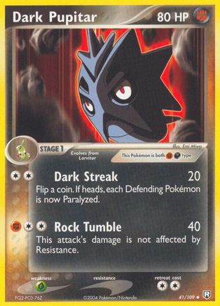 Dark Pupitar 041/109  Team Rocket Returns - Uncommon