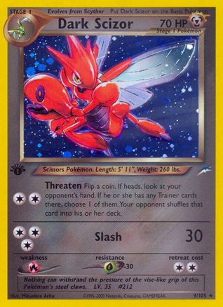 Dark Scizor 009  - Unlimited Holofoil Neo Destiny - Holo Rare