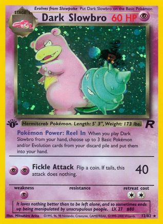 Dark Slowbro (12) 012/82  - 1st Edition Holofoil Team Rocket - Holo Rare