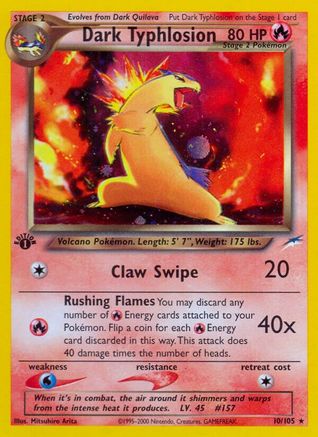 Dark Typhlosion 010/105  - Unlimited Holofoil Neo Destiny - Holo Rare