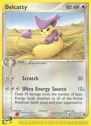 Delcatty 034  - Reverse Holofoil Sandstorm - Uncommon