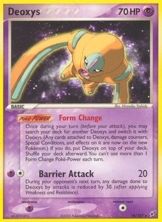 Deoxys (Defense Forme) 018  - Reverse Holofoil Deoxys - Rare