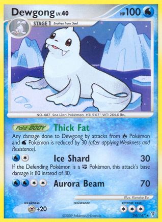 Dewgong 024  - Reverse Holofoil Supreme Victors - Rare