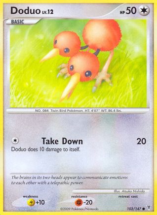 Doduo 102  - Reverse Holofoil Supreme Victors - Common