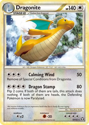 Dragonite 018  - Reverse Holofoil Triumphant - Rare
