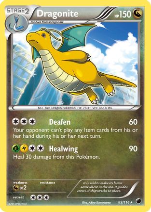 Dragonite 083/116  - Reverse Holofoil Plasma Freeze - Holo Rare