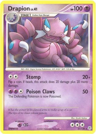 Drapion 023  - Reverse Holofoil Diamond and Pearl - Rare
