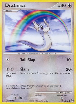 Dratini 091  - Reverse Holofoil Legends Awakened - Common