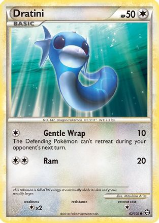 Dratini 062/102  - Reverse Holofoil Triumphant - Common