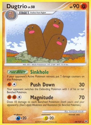Dugtrio 024  Platinum - Rare