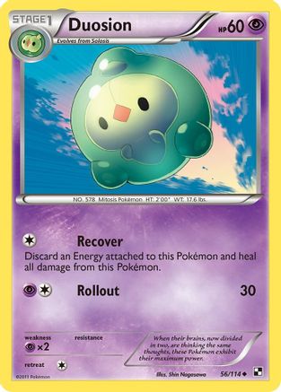 Duosion 056/114  - Reverse Holofoil Black and White - Uncommon