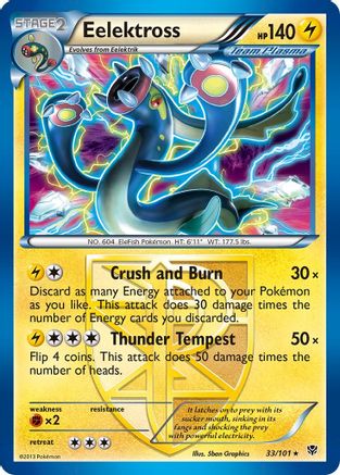 Eelektross (Team Plasma) 033/101  - Holofoil Plasma Blast - Holo Rare