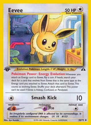 Eevee 038/75  - 1st Edition Neo Discovery - Uncommon
