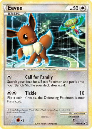 Eevee (48) 048/90  - Reverse Holofoil Undaunted - Common