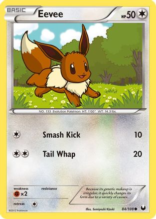Eevee (84) 084/108  - Reverse Holofoil Dark Explorers - Common