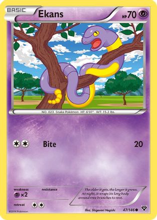 Ekans 047/146  - Reverse Holofoil XY Base Set - Common