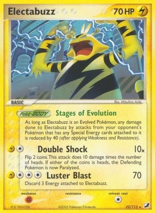 Electabuzz 022/115  - Reverse Holofoil Unseen Forces - Rare