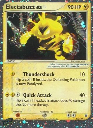 Electabuzz ex 097/109  - Holofoil Ruby and Sapphire - Ultra Rare